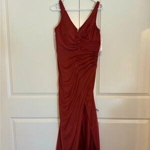 Azazie Leandra Terracotta BM Dress